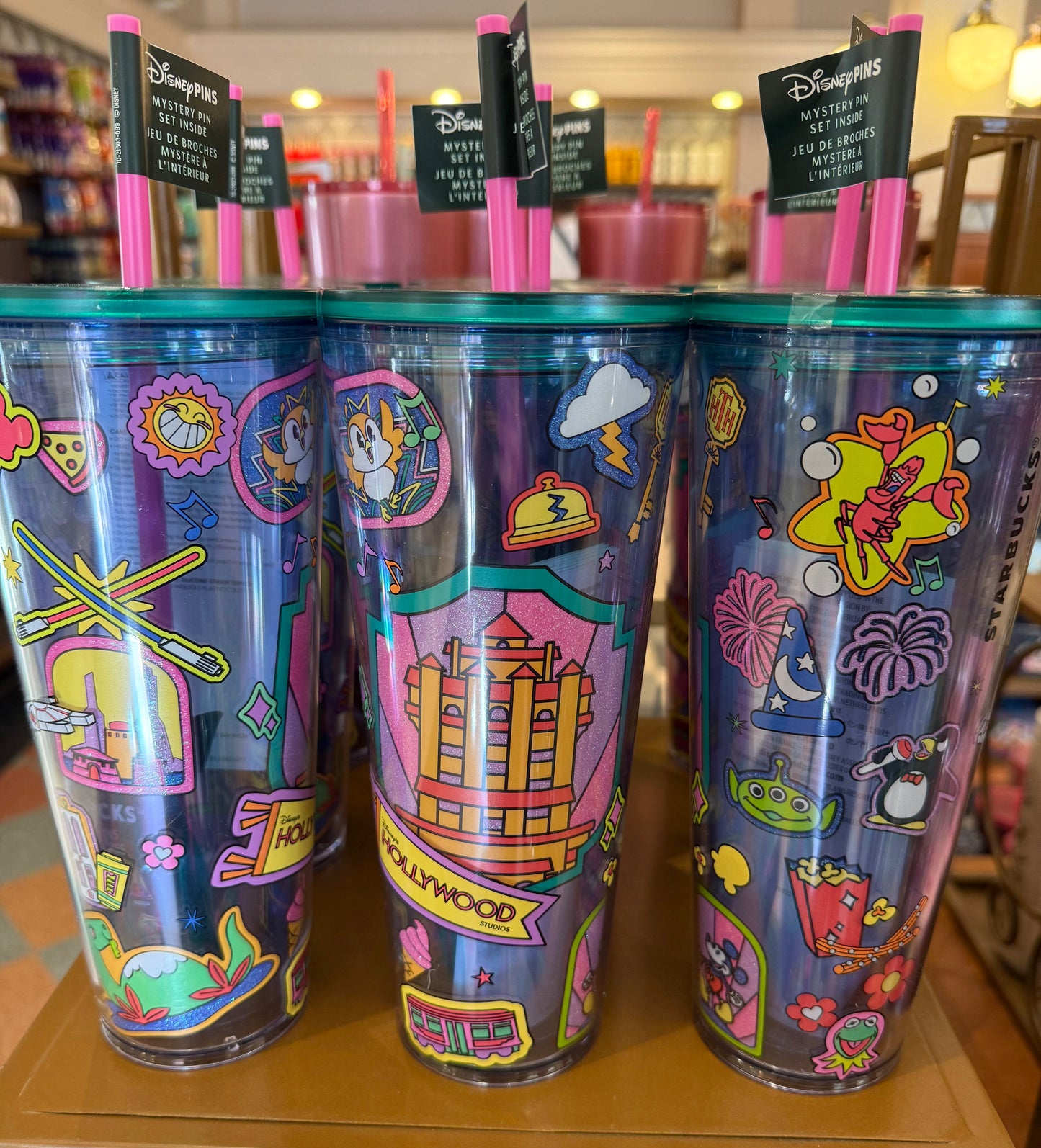 Hollywood Studios Starbucks Tumbler With Mystery Pin