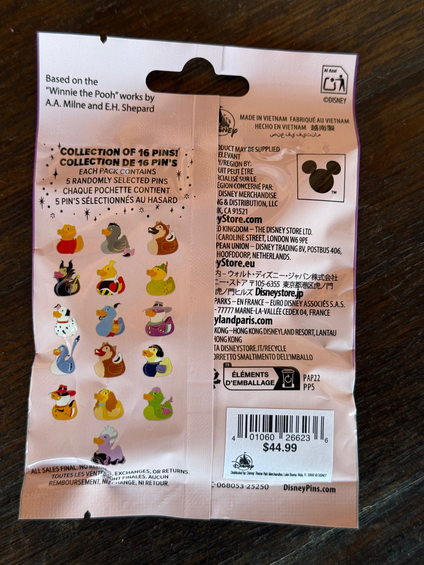 Series 2 Disney Ducks 5 pins per bag